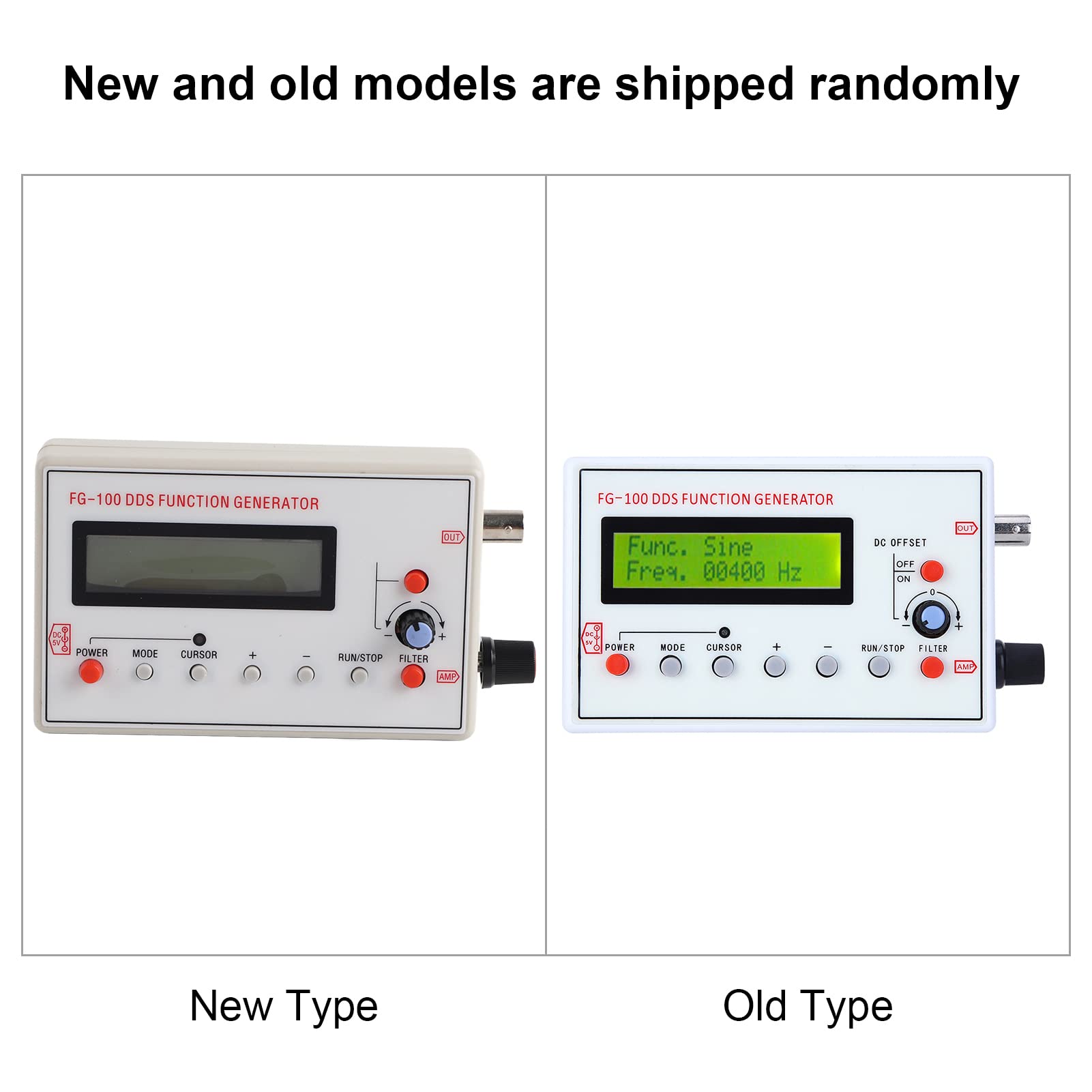 Générateur de Fonction FG-100 DDS Fréquence Sinusoïdale 1HZ-500KHz Générateur de Source de Signal de Compteur Générateur de Signal de Fonction de Compteur