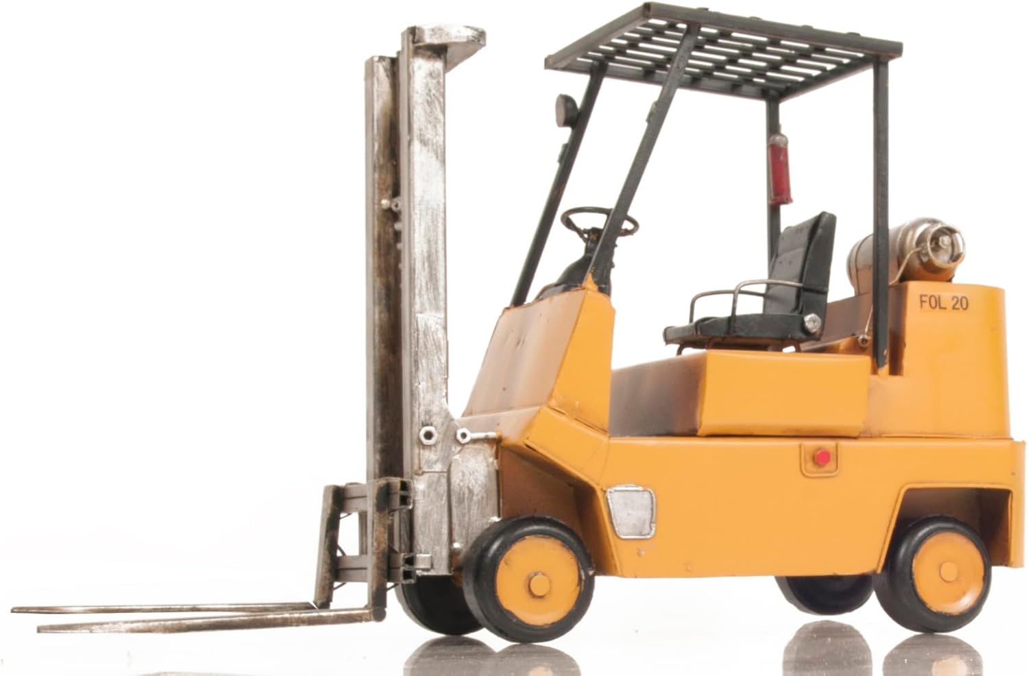 Old Modern Handicrafts Handmade Propane Forklift Metal - A Perfect Scale Model - Exotic Decoration Piece for Home & Office - 16.5" L x 5.5" W x 10" H Inxhes