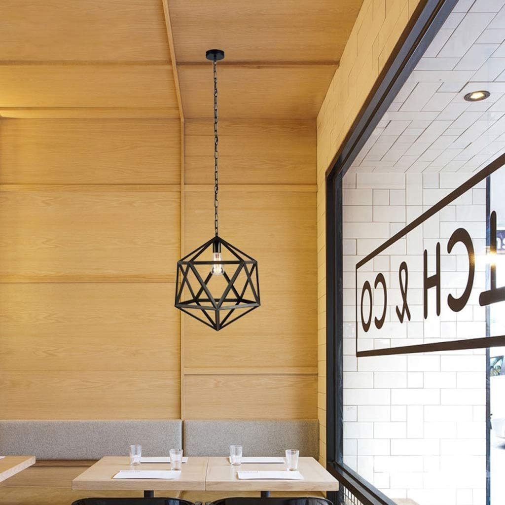 Black Chaner Light Fixture Industrial Wind Ball Shape Chaner Single Head Amen Retro Cafe Single Head Chaner Bar Bar Lighting Iron Restaurant Lighting