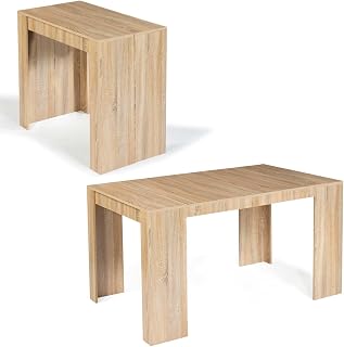 IDMarket Orlando - Mesa consola extensible para 6 personas, 140 cm, madera de haya
