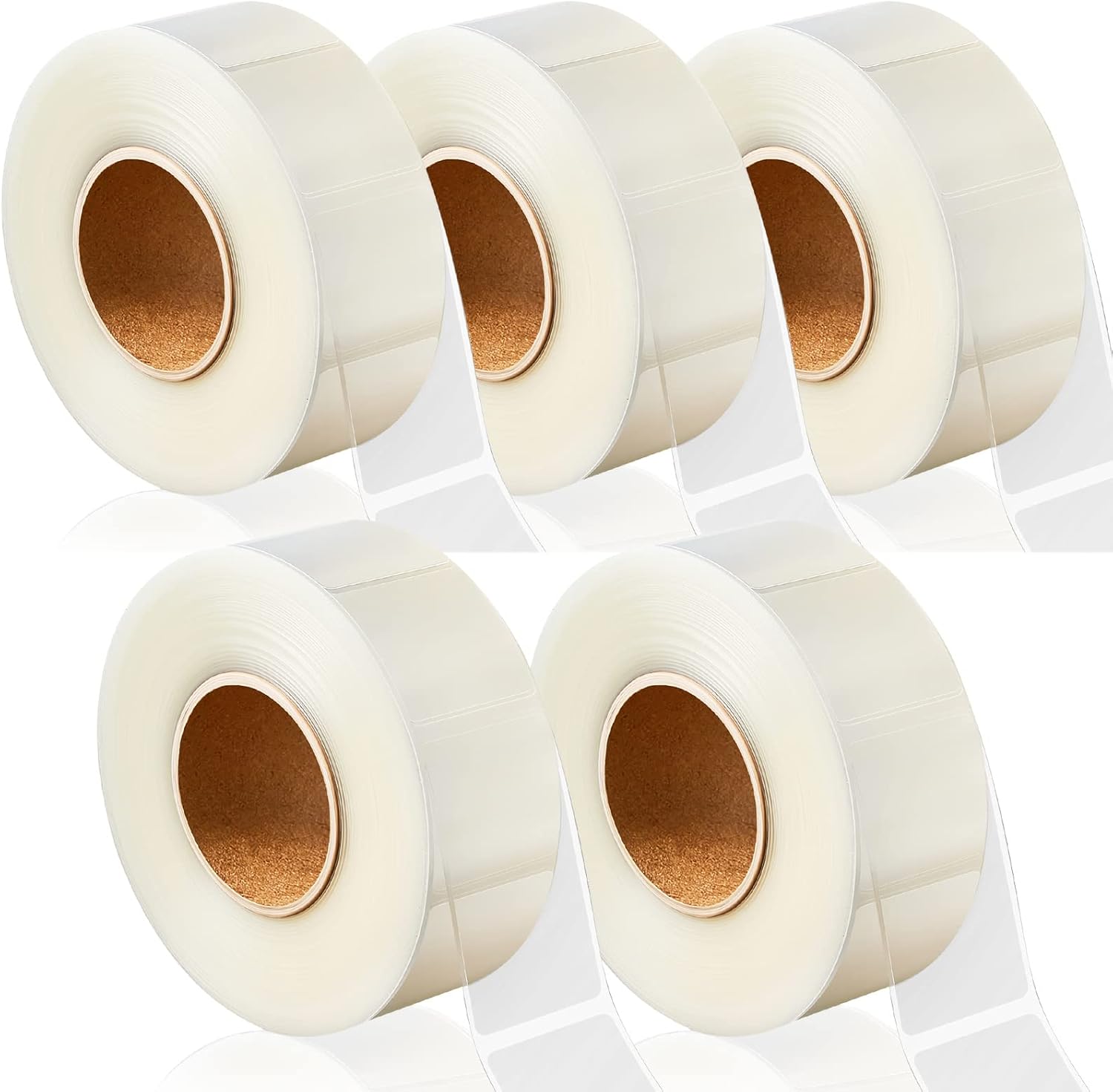 Zonon 5 Roll/ 2500 Pcs Label Protectors, Clear Label Protectors Transparent Wafer