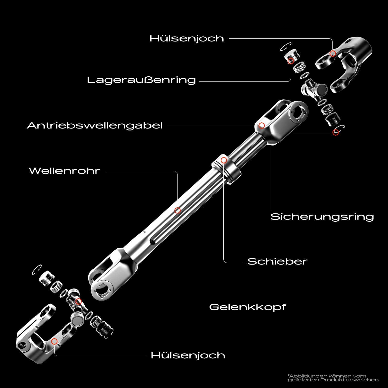 Frankberg Gelenk Lenkwelle Lenksäule Kompatibel mit M-Klasse W166 ML 63 AMG 4matic 5.5L 2011-2015 Replace# A1664600510
