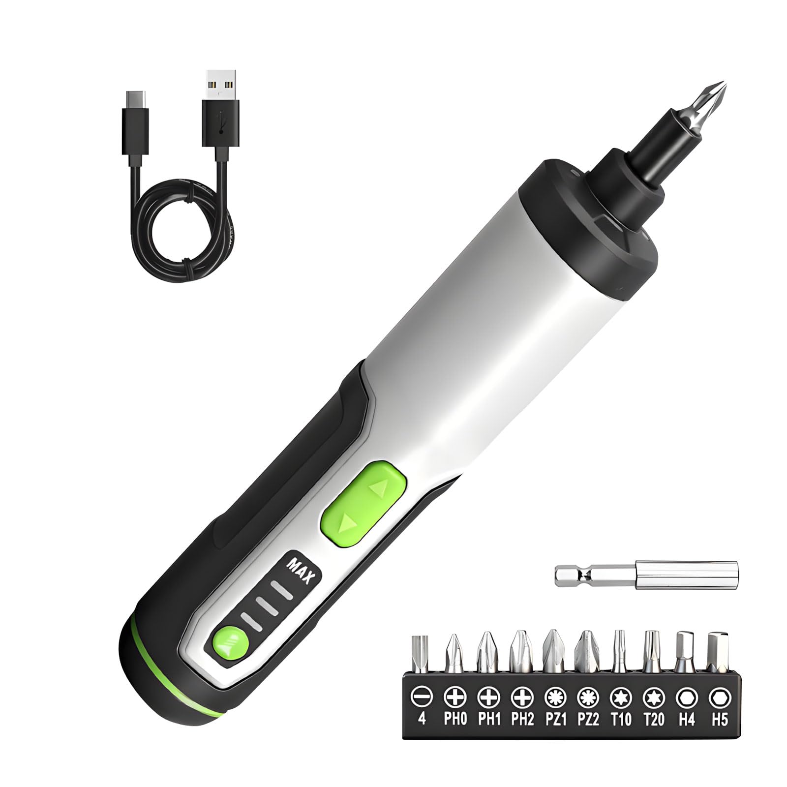 Cordless Electric Screwdriver Features Charging 3 Speeds Light Electronics Tasks Multi Purpose Screwdriver