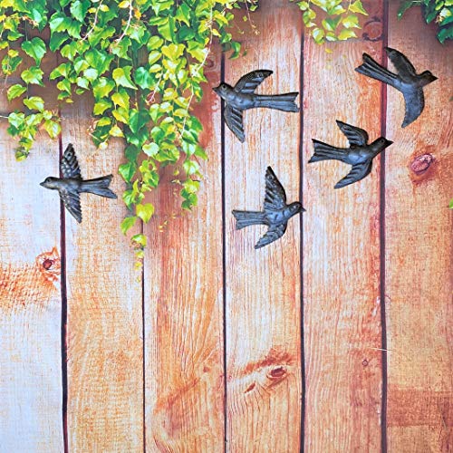 Set-of-5-Small-Birds-Flying-Decorative-Bird-Metal-Wall-Hanging-Ornaments-Haitian-Recycled-Figurines-Nature-Inspired-4-x-5-Inches Set of 5 Small Birds Flying Decorative Bird Metal Wall Hanging Ornaments Haitian Recycled Figurines Nature Inspired 4 x 5 Inches