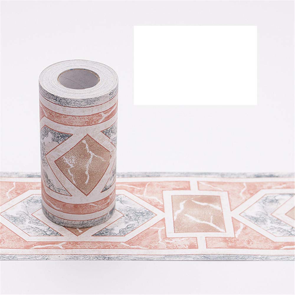 Sdsdgrw Red Geometry Wallpaper Border, Wallpaper Border Stickers Peel And Stick Multicolor(Red Geometry)