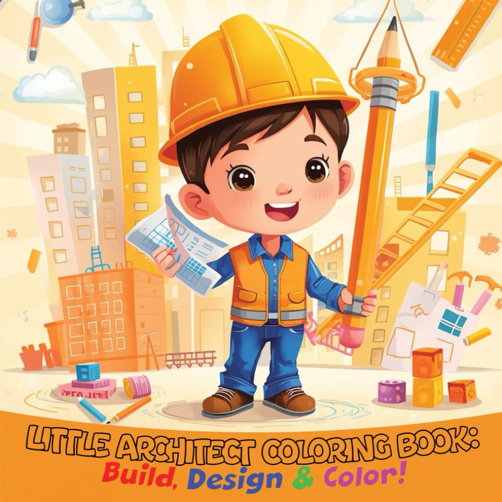 Little Architect Coloring Book: Build, Design & Color!: Creative Coloring Fun for Future Engineers & Architects