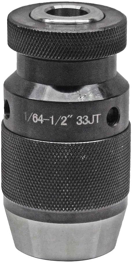 1/64"-1/2" 33-Jacobs Taper INDUSTRIAL KEYLESS Standard Precision Drill Chuck 4000RPM
