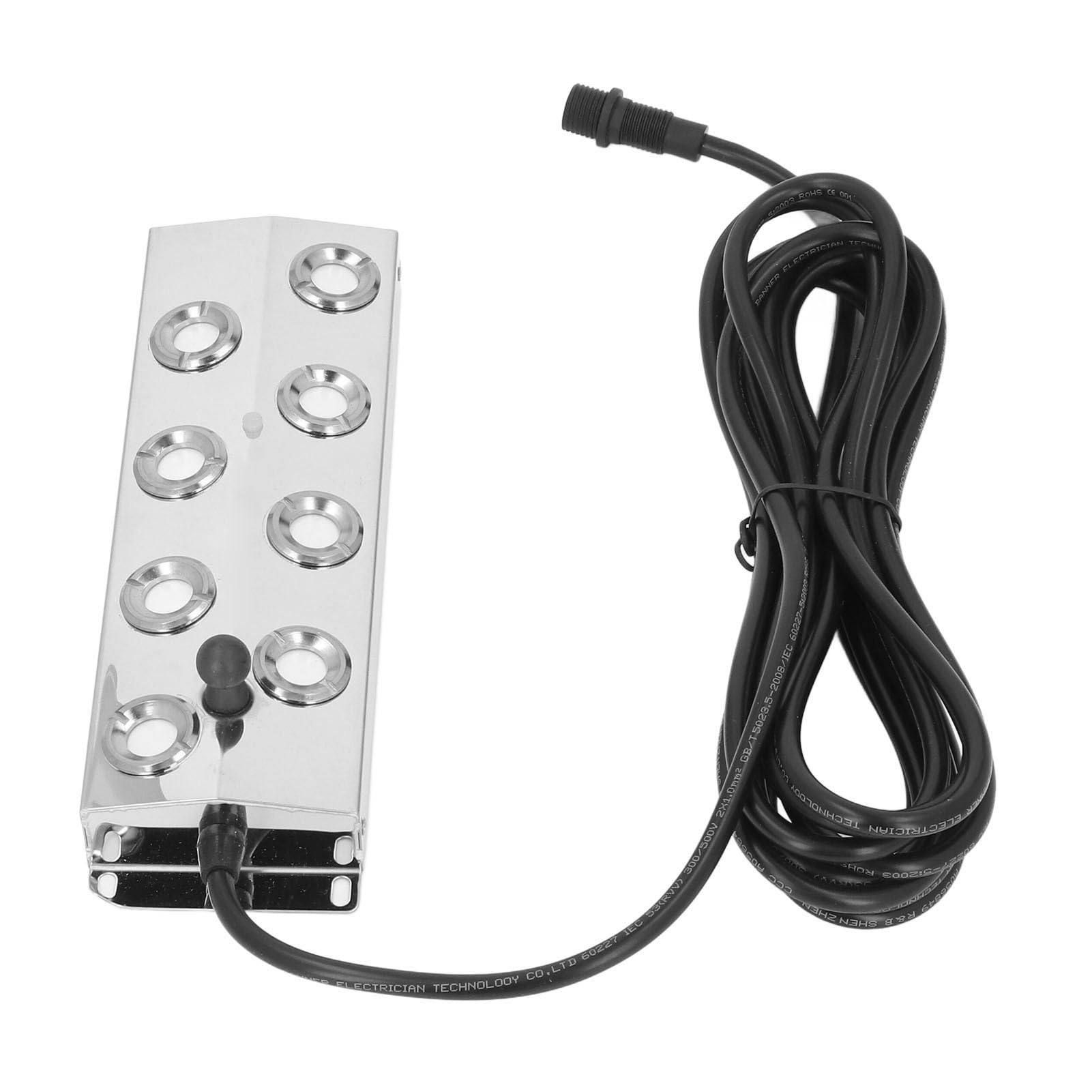 Ultrasonic Mist Maker Fogger 8 Heads 4.5L per Hour, Water Proof 5m 16.4Ft Mist Maker Fogger for Pond Garden Lawn Greenhouse Holiday Vegetable Preservation,Landscape