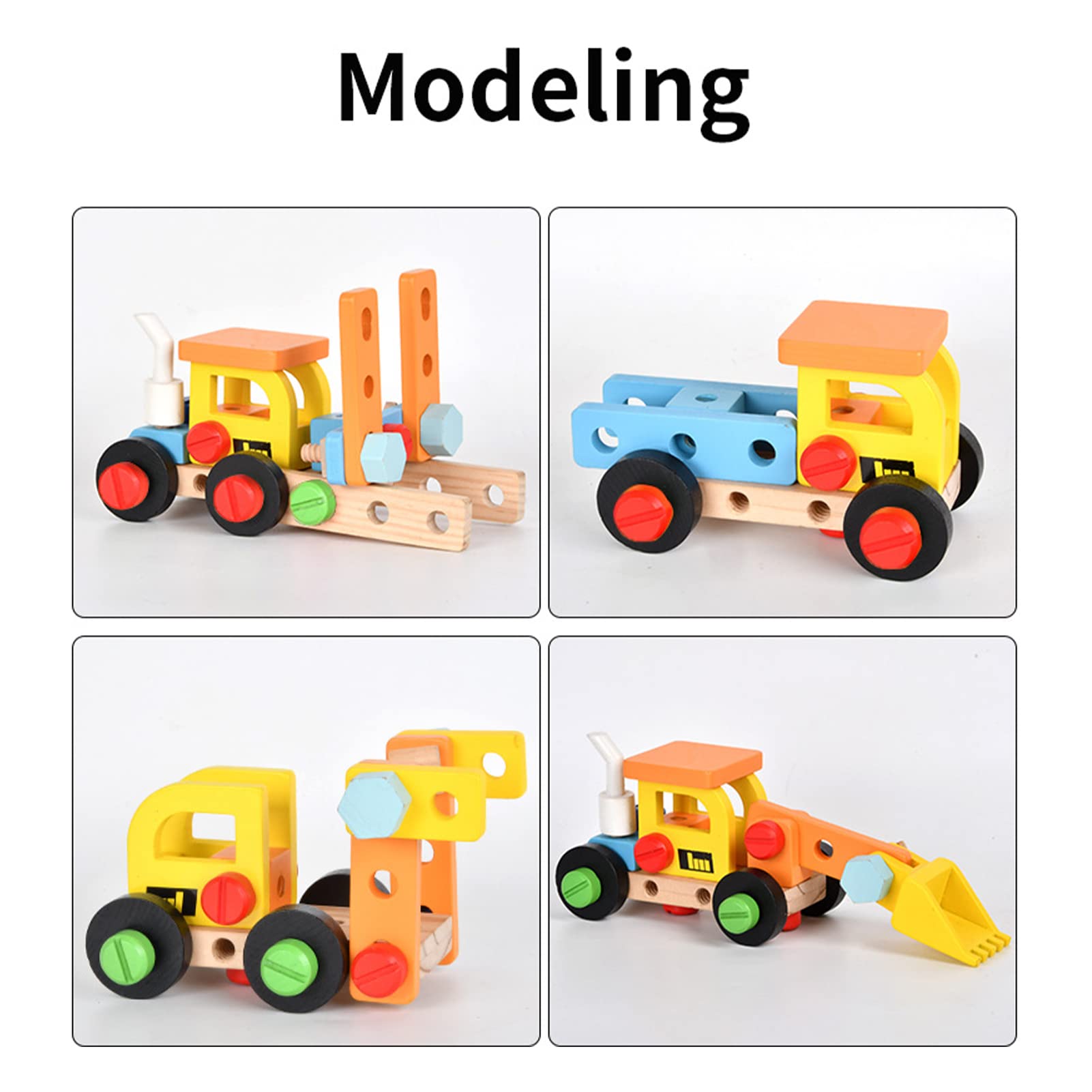 Caja de Herramientas de Madera, Juguetes, Rompecabezas, Juguete para Niños, Tiempo de Juego Educativo, 11,8 "X 2,6" X 7,9"