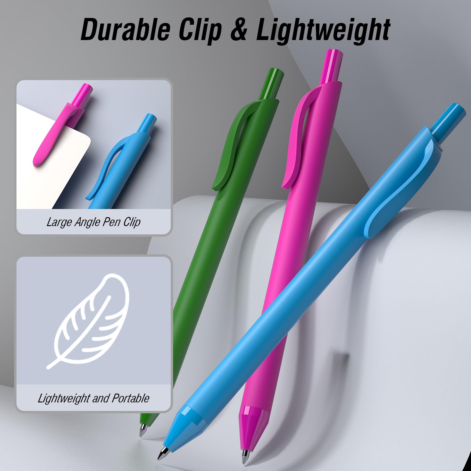 108 Pack Black Pens - Bulk Pens 1 0mm Medium Point Ballpoint Pens Smooth Writing No Bleed Retractable — view 3