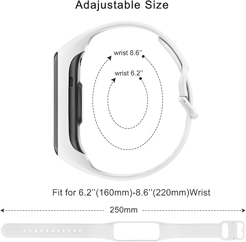 Miniatura 3 de Wanme Correas de repuesto para Samsung Galaxy Fit 2 Band para mujeres y hombres, paquete de 3 correas deportivas de silicona compatibles con Samsung