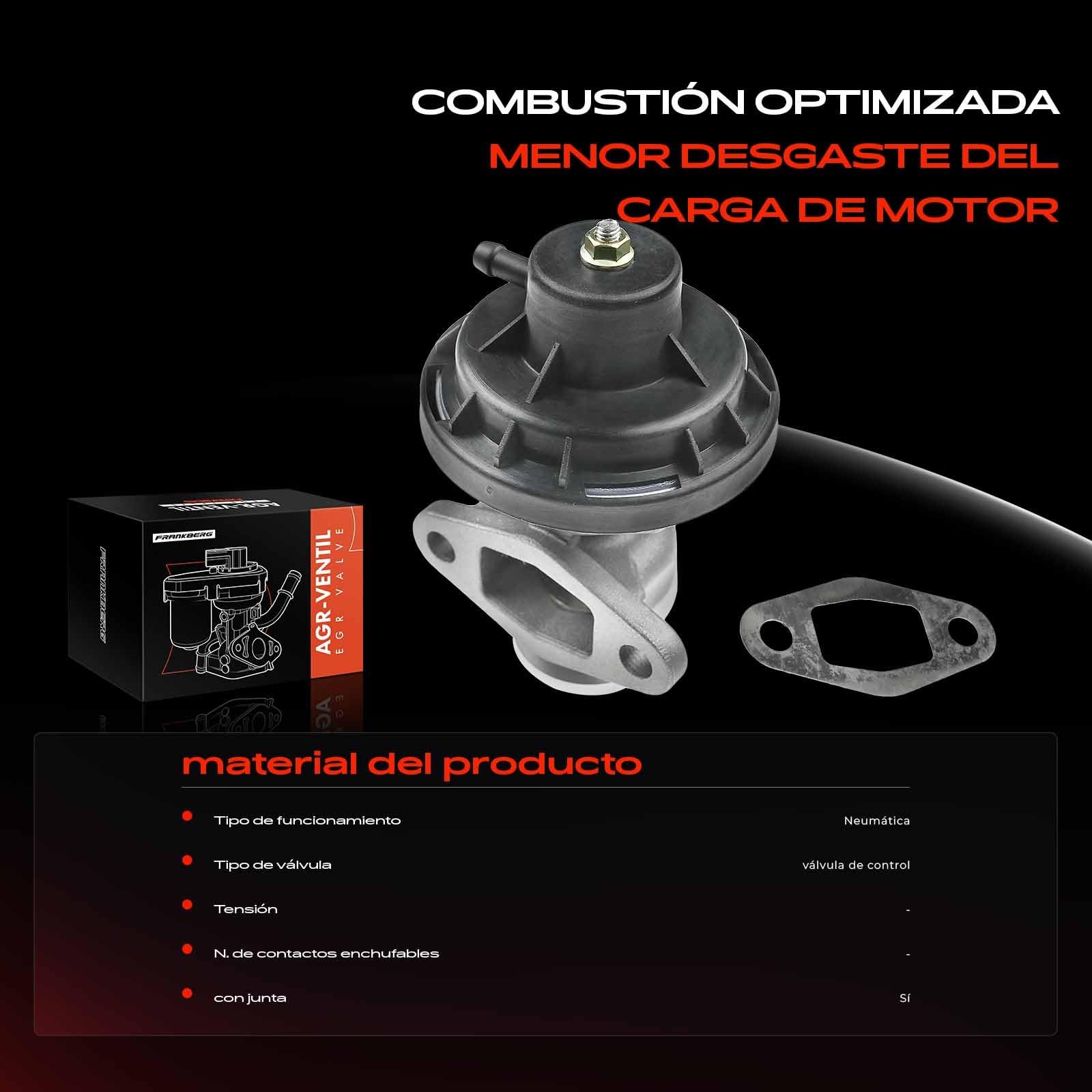 Frankberg Válvula EGR de recirculación de gases de escape 038131501AG | Compatible con: Polo 9A 9N, Golf IV Variante 1J5, Polo 6N1, C.a.d.d.y II MPV 9K9B, Polo Variant 6V5, Arosa 6H1