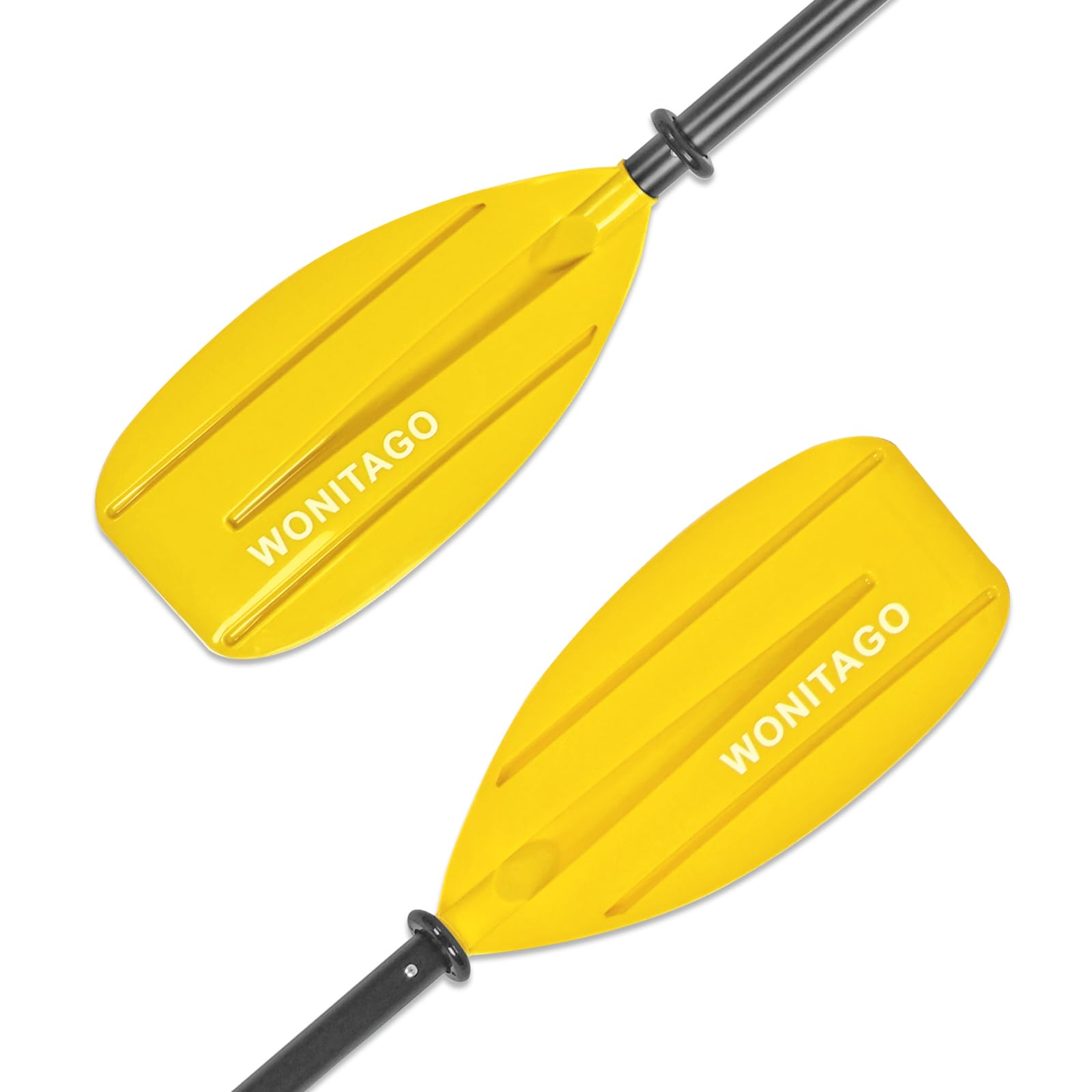 WONITAGO Kayak Paddles for Kid with Aluminum Shaft and PP Blade, Floating Kayaking Oars for Youth and Junior, Adjustable 163-183cm/64-72 Inches