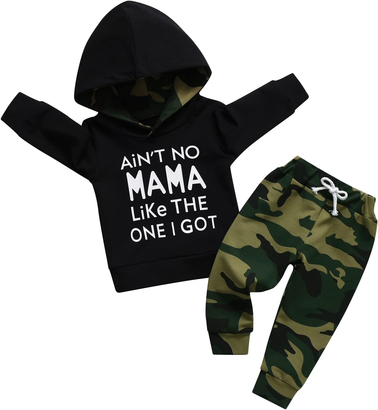 EghunooyToddler Infant Baby Boy Clothes Long Sleeve Hoodie Sweatsuit Pants Outfits Sets
