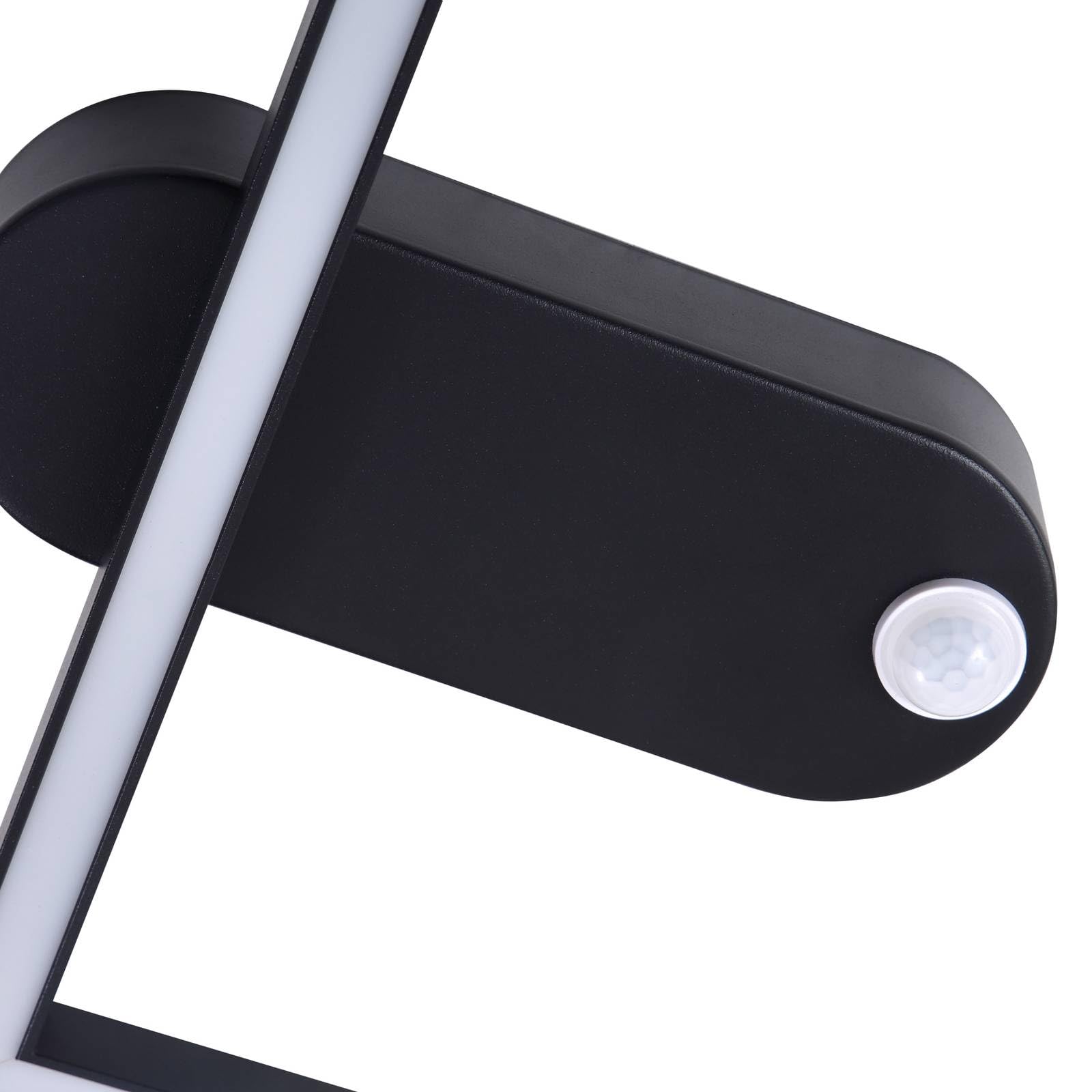 Lindby LED Deckenlampe mit Sensor Yulla Bewegungsmelder (Modern) in Schwarz aus Aluminium (1 flammig,) - Deckenleuchte Lampe Flurleuchte