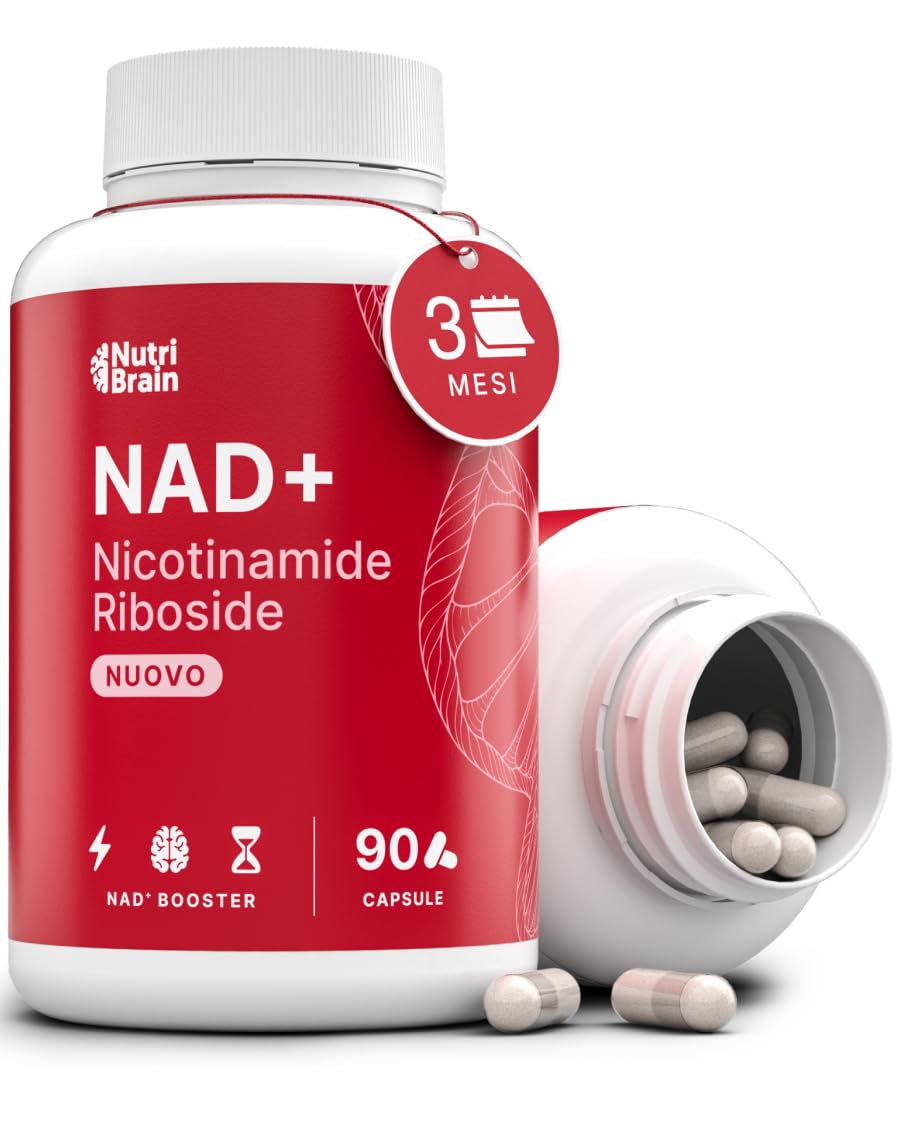 NAD+ Assorbimento ottimale Nicotinamide Riboside 300 mg | 90 Capsule | Anti-età e anti-stanchezza | NAD+ Booster, Energia Cellulare e Vitalità | Senza Glutine | Senza OGM
