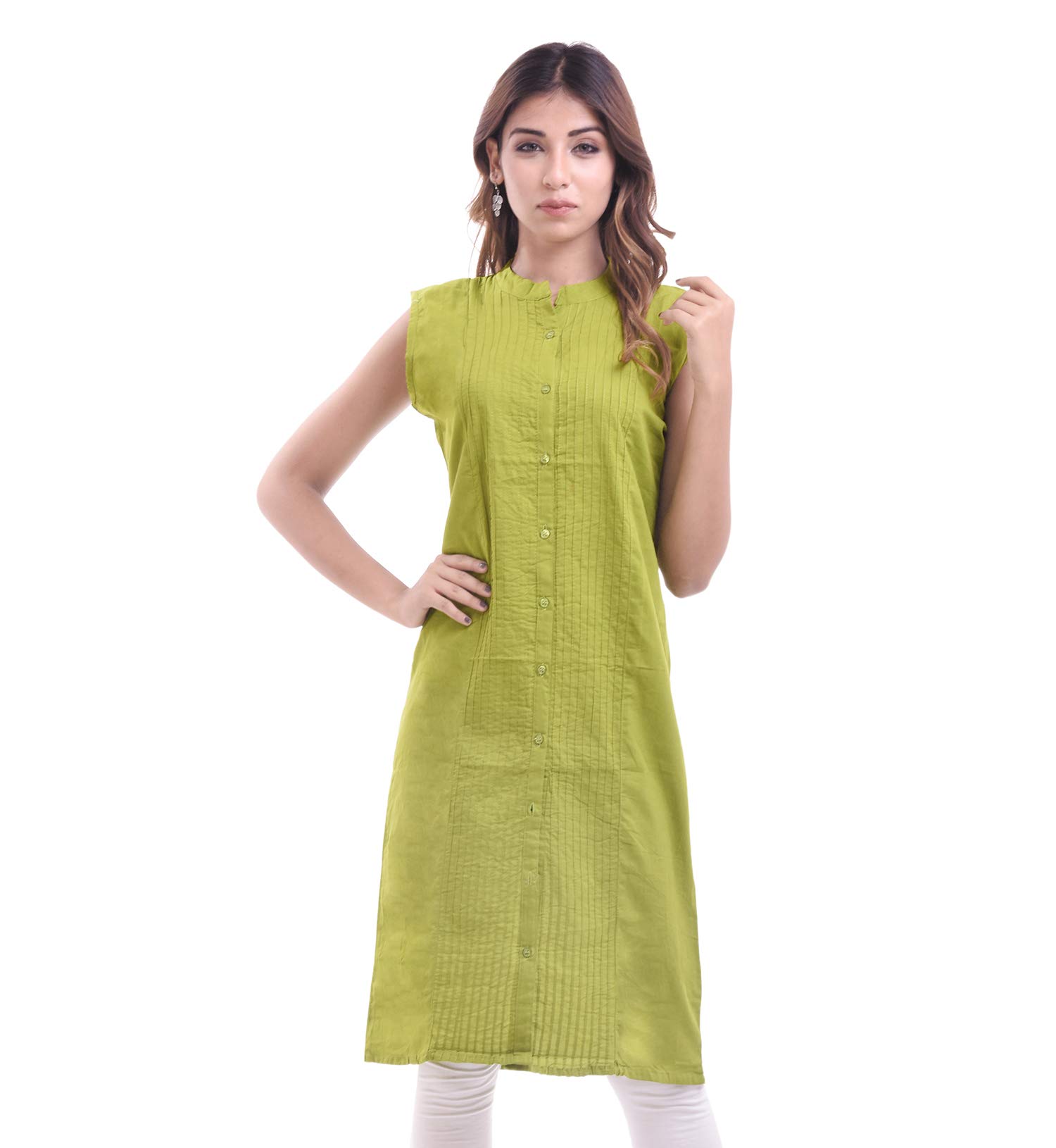 ChichiIndian Women's Plain Cotton Kurti Top By Chichi