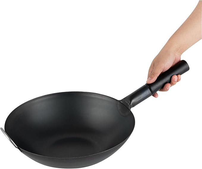 Wok Japonés de Acero al Carbono Restaurante 14 Pulgadas miniatura 9