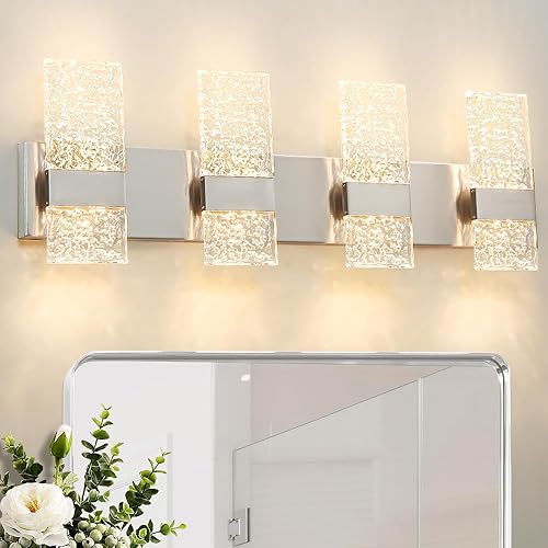 Miniatura 1 de Moderna lámpara de tocador de baño de níquel cepillado, elegante lámpara LED de níquel sobre el espejo, accesorios de iluminación de pared con