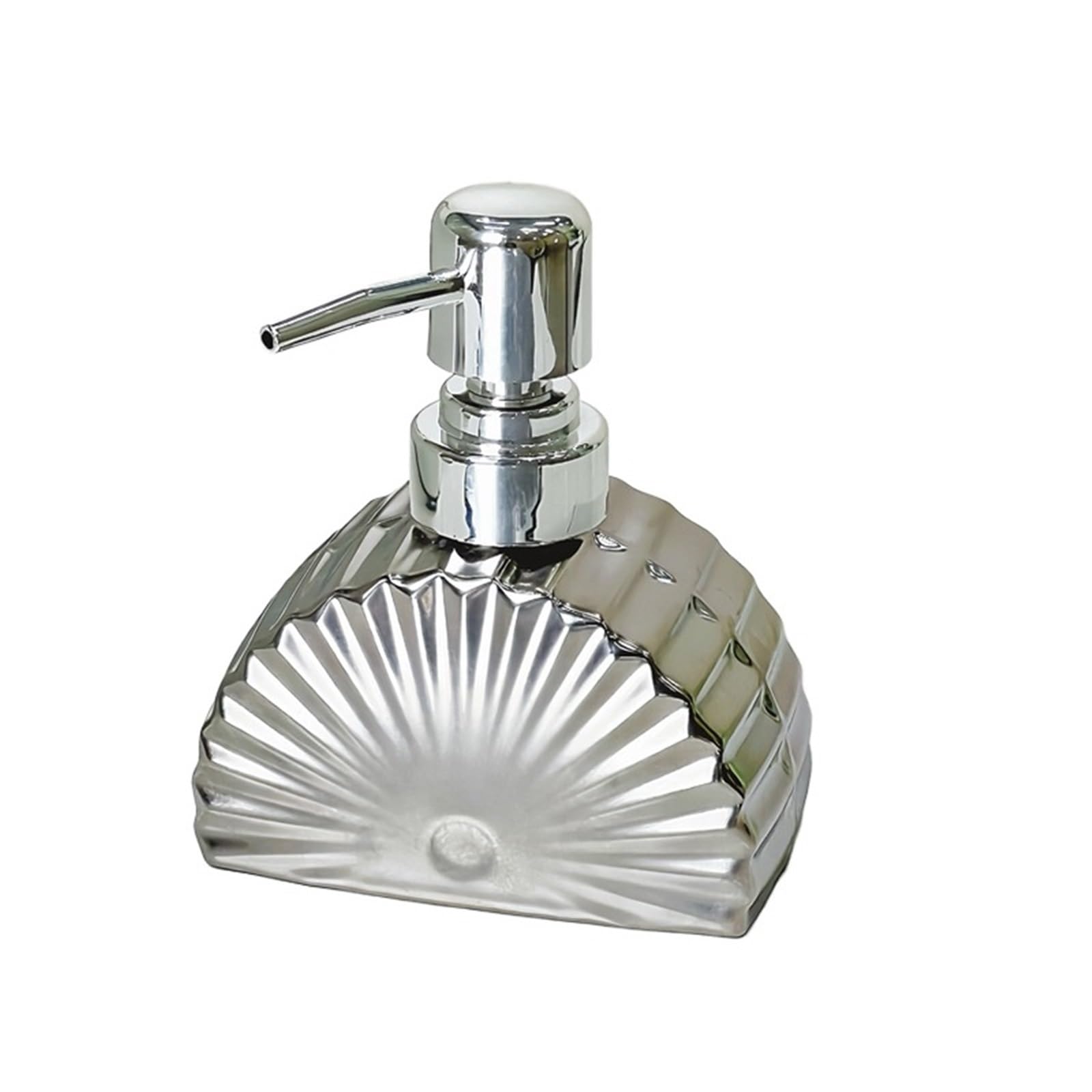 Soap Dispenser Creative Fan-shaped Ceramic Press Soap Dispenser For Shampoo, Body Wash, And Lotion