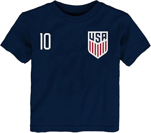 Miniatura 2 de Outerstuff World Cup Soccer National Teams Unisex Kids Us Soccer Name & Number Short Sleeve Tee