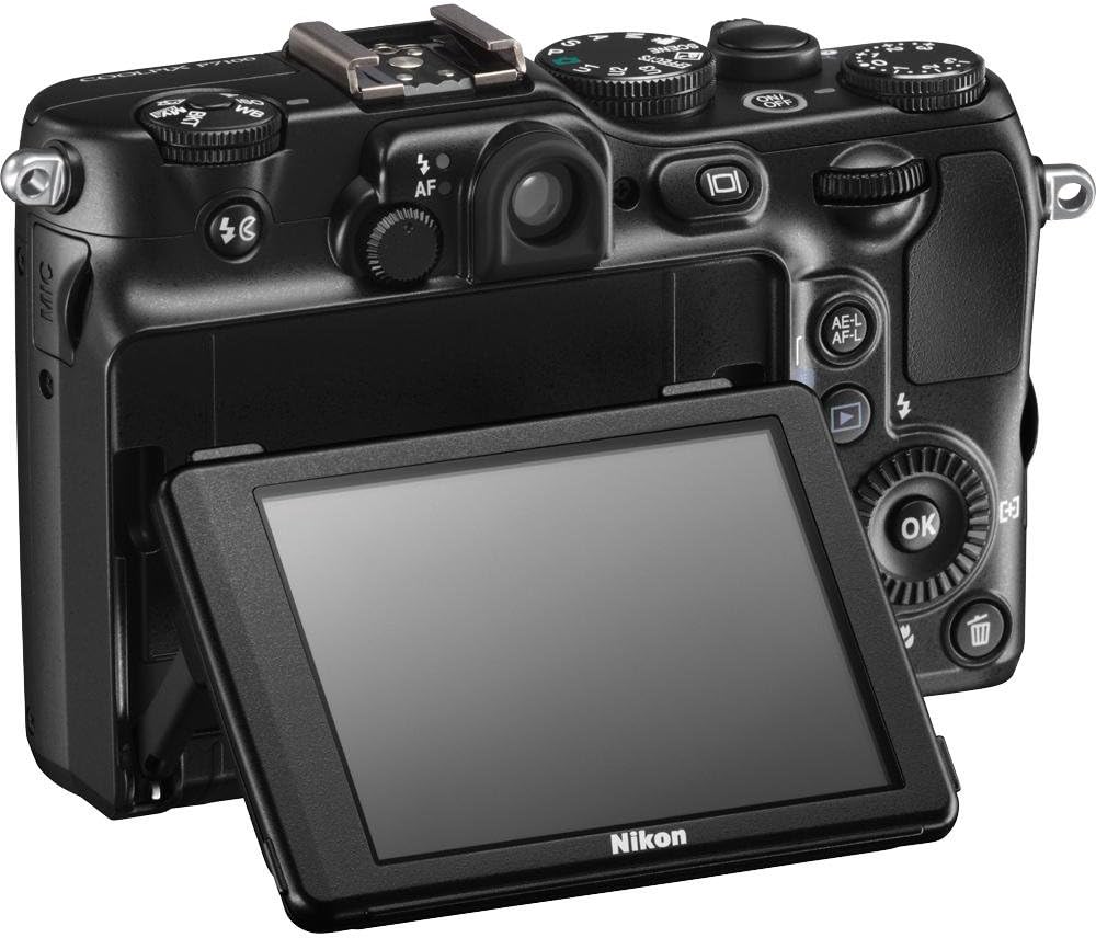 Nikon COOLPIX P7100 with vari-angle LCD screen tilted