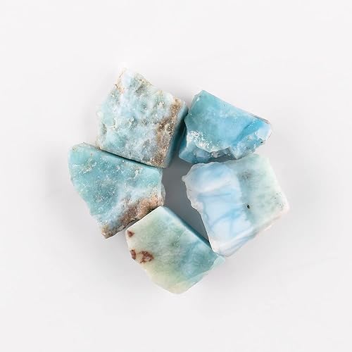 Miniatura 9 de Odrilliongems 5pcs Natural Raw Rainbow Moonstone Crystal, Rough Gemstone, DIY Jewelry Making, Wire Wrapping, Chakra Healing Crystals, Loose Stone