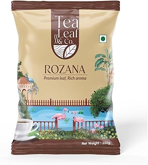 Tea Leaf & Co. Rozana Premium CTC Black Tea Strong & Bold Flavor Fresh Loose Leaf for a Robust Morning Energy Boost 250g Pack
