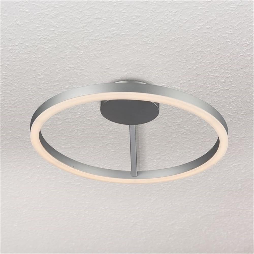 Zuben 20" Satin Nickel Modern LED Drum Ceiling Light