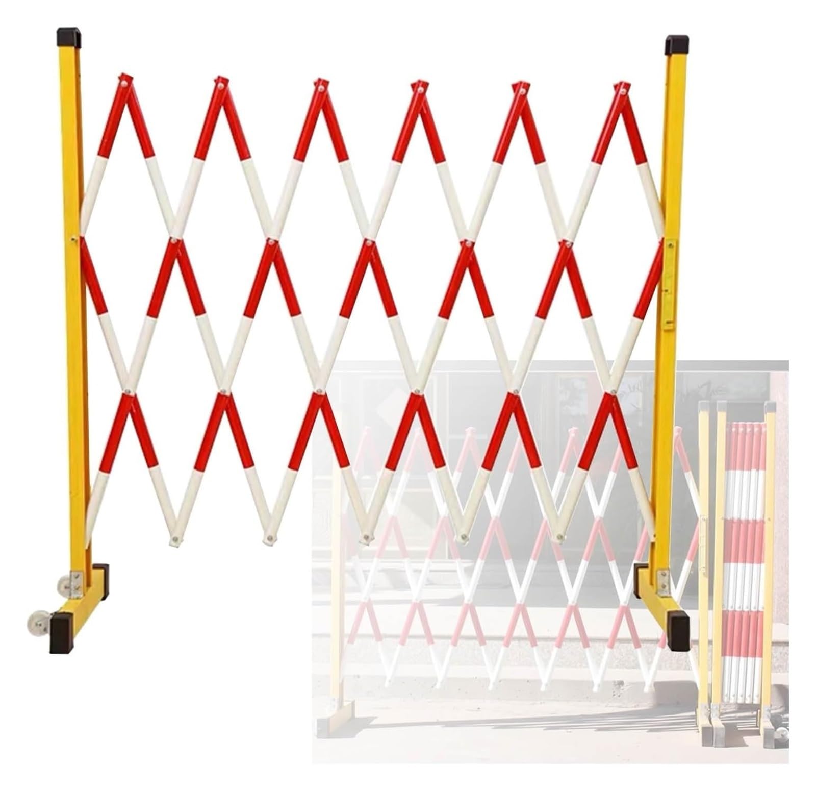 Garde-corps extensible de 250 cm à roulettes pour sécuriser vos allées