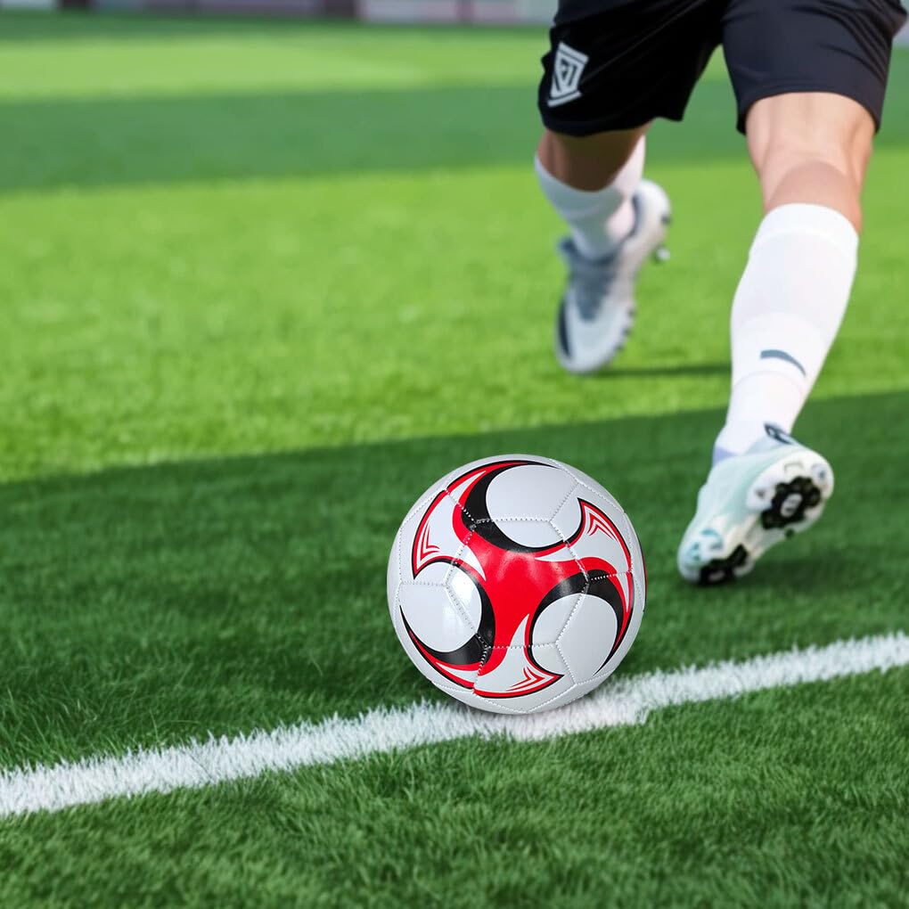 5 Set di Palloni da calcio realizzati in PVC ad ampia applicazione durevoli e inodori per il calcio Calcio sportivo a prova di esplosione della scuola media 2 Rosso