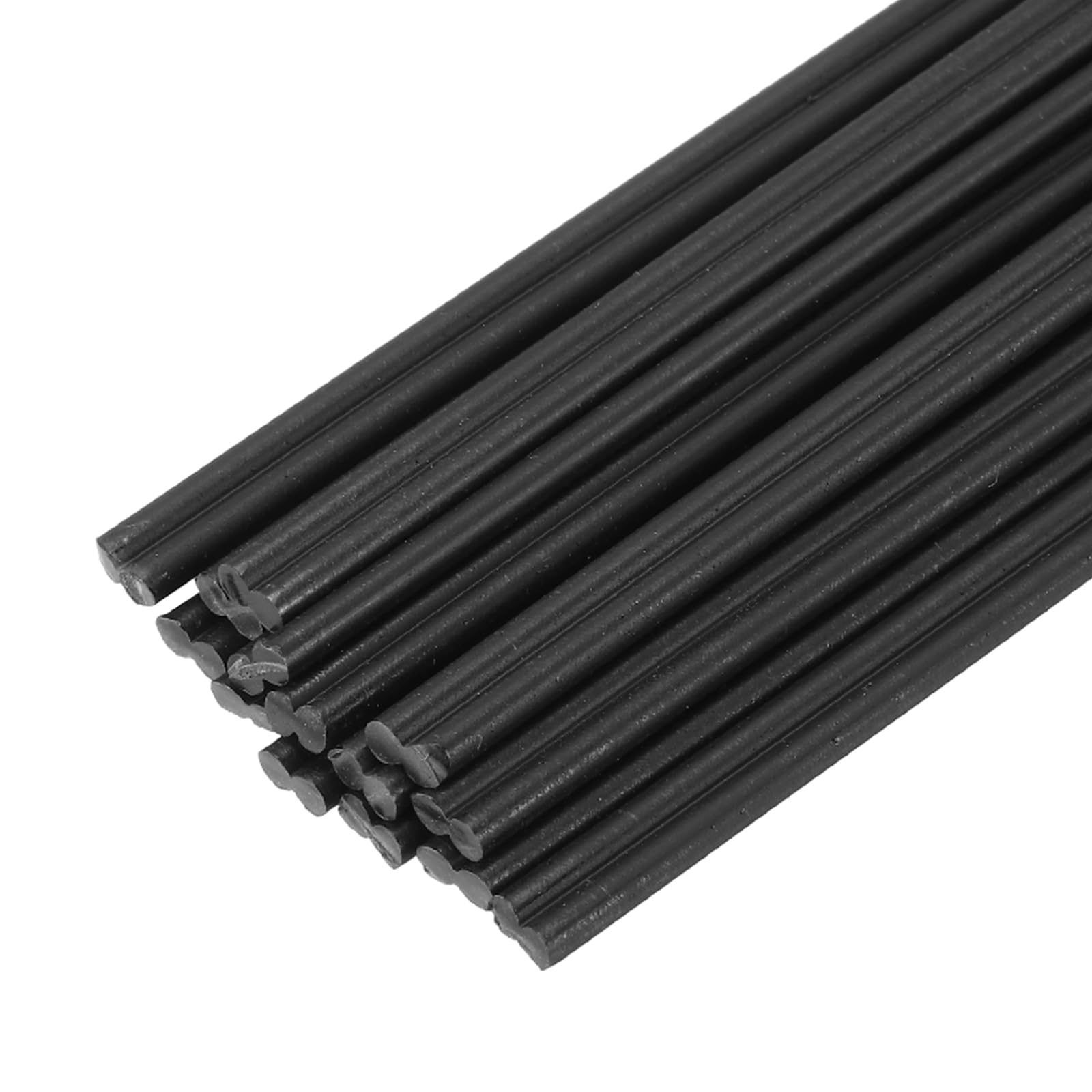 sourcing map 15pcs 39 Inch Plastic Welding Rods PVC Welding Strips Welder Rods for Plastic Welder,Car Bumper, Kayak Repair, Black