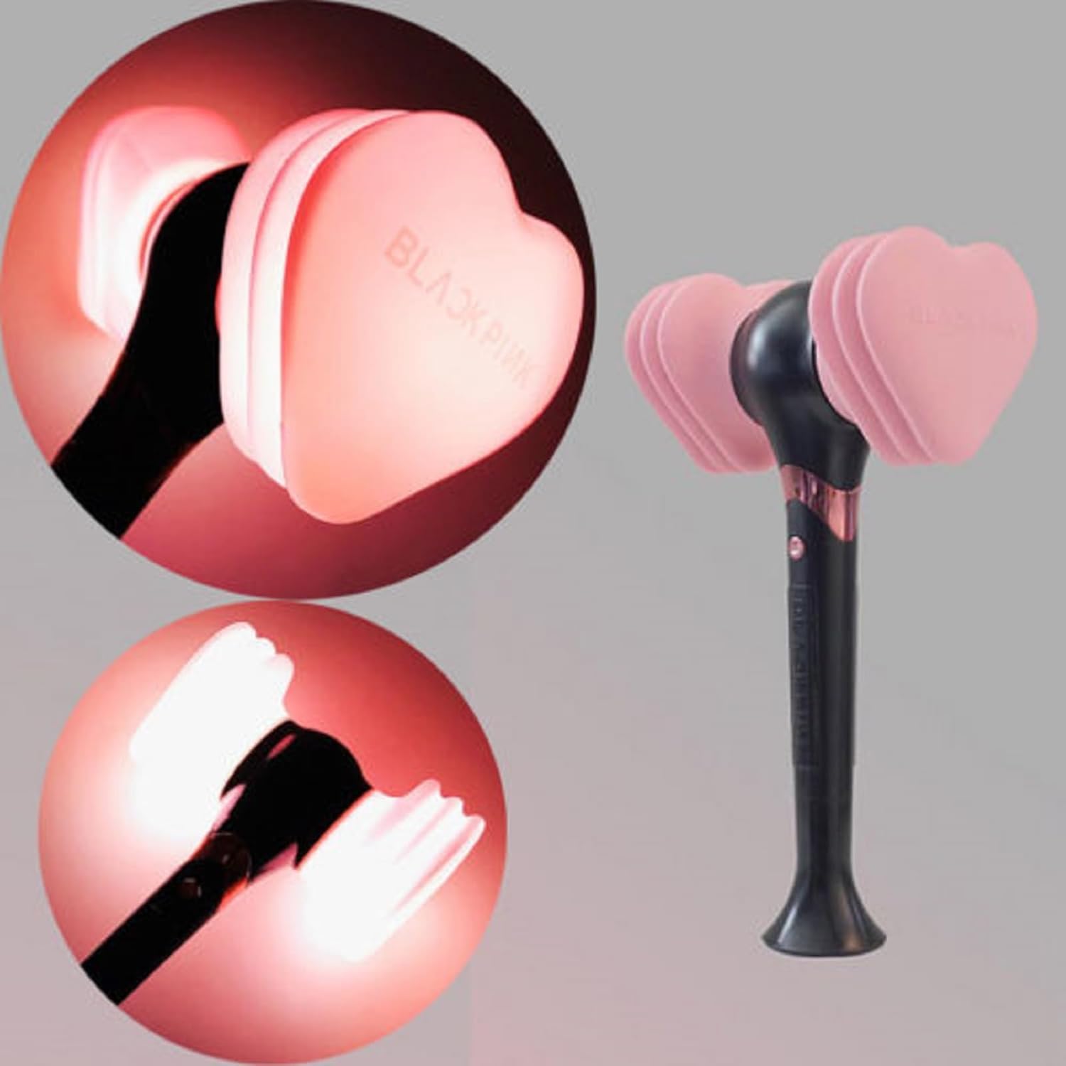KEOHVEY Glow Stick Icon Supplies Zubehör für Fans Blackpink LED Glow Sticks Hiphop Concert Lights Offizielle Konzertleuchtmittel Schwarz 9 cm x 25,5 cm x 15,5 cm