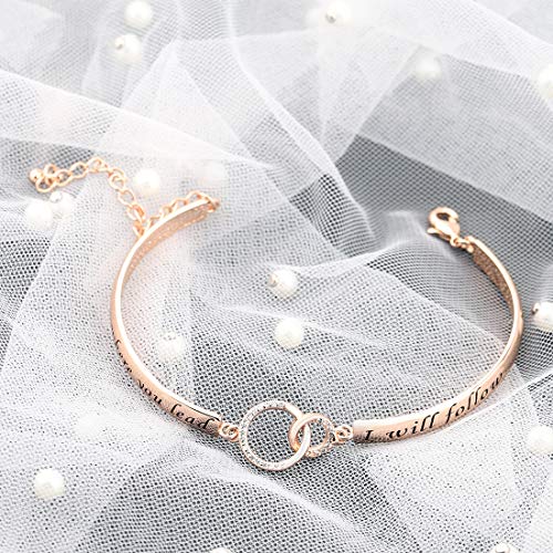 Zuo Bao Mother Daughter Jewelry Where You Lead I Will Follow Bracelet Best Friend Gift (Where you lead RG) - Image 5