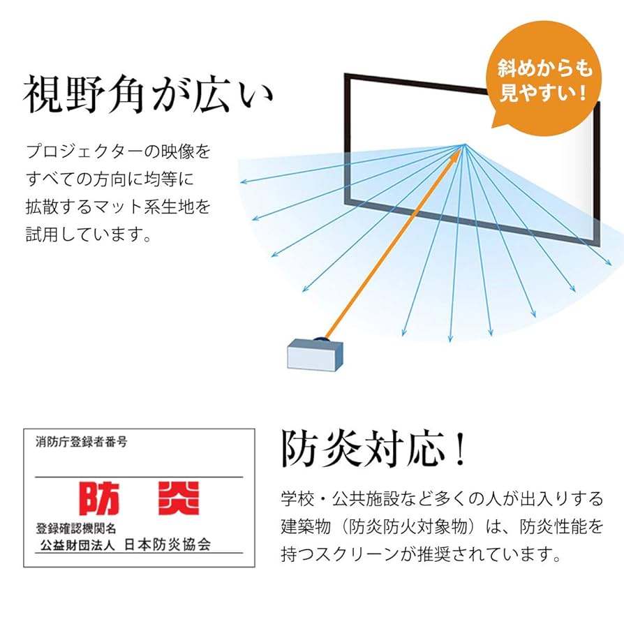 【即日発送可】70インチ プロジェクタースクリーン BTP1550WEH 掛け軸 シアターハウス 4K対応 プロジェクタースクリーン 70インチ (16