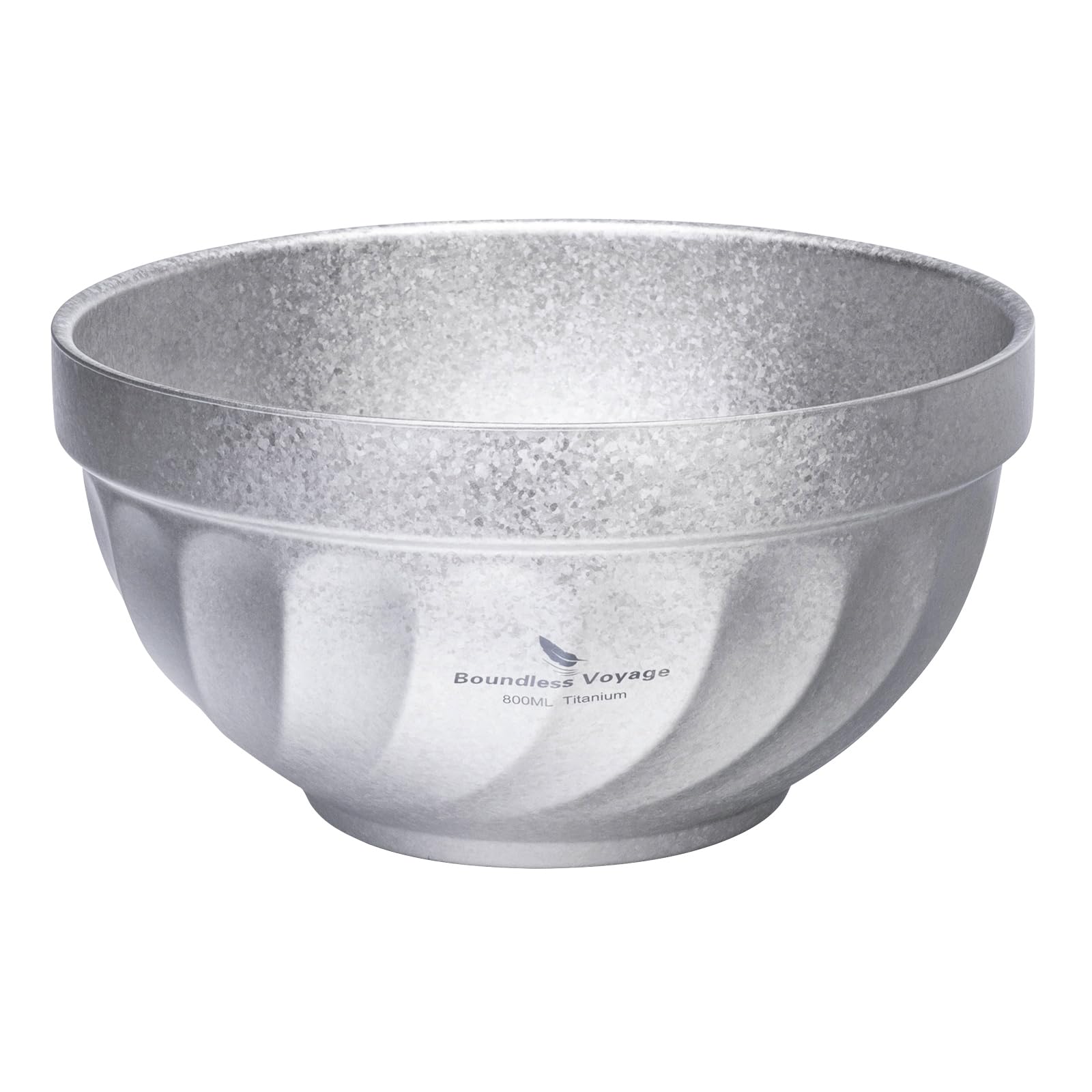 iBasingo 800ml Titanium Bowl Double Wall Insulated Lightweight Camping & Travel Bowl for Soup, Oatmeal, Ice Cream Durable Portable Tableware for Outdoor, Picnics & Home Use, Silver Ti1169T โ image 1
