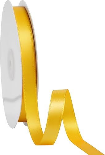 Miniatura 85 de LIUYAXI Cinta de satén roja de doble cara, 1/4 pulgadas x 50 yardas continuas, cintas finas perfectas para envolver regalos, tarjetas de invitación