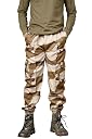 Men's Camouflage Cargo Lower, Polyester, Elastic Waist and Ankle Cuffs, Multi-Pocket (in, Alpha, L, Regular, Desert Camouflage) gallery image