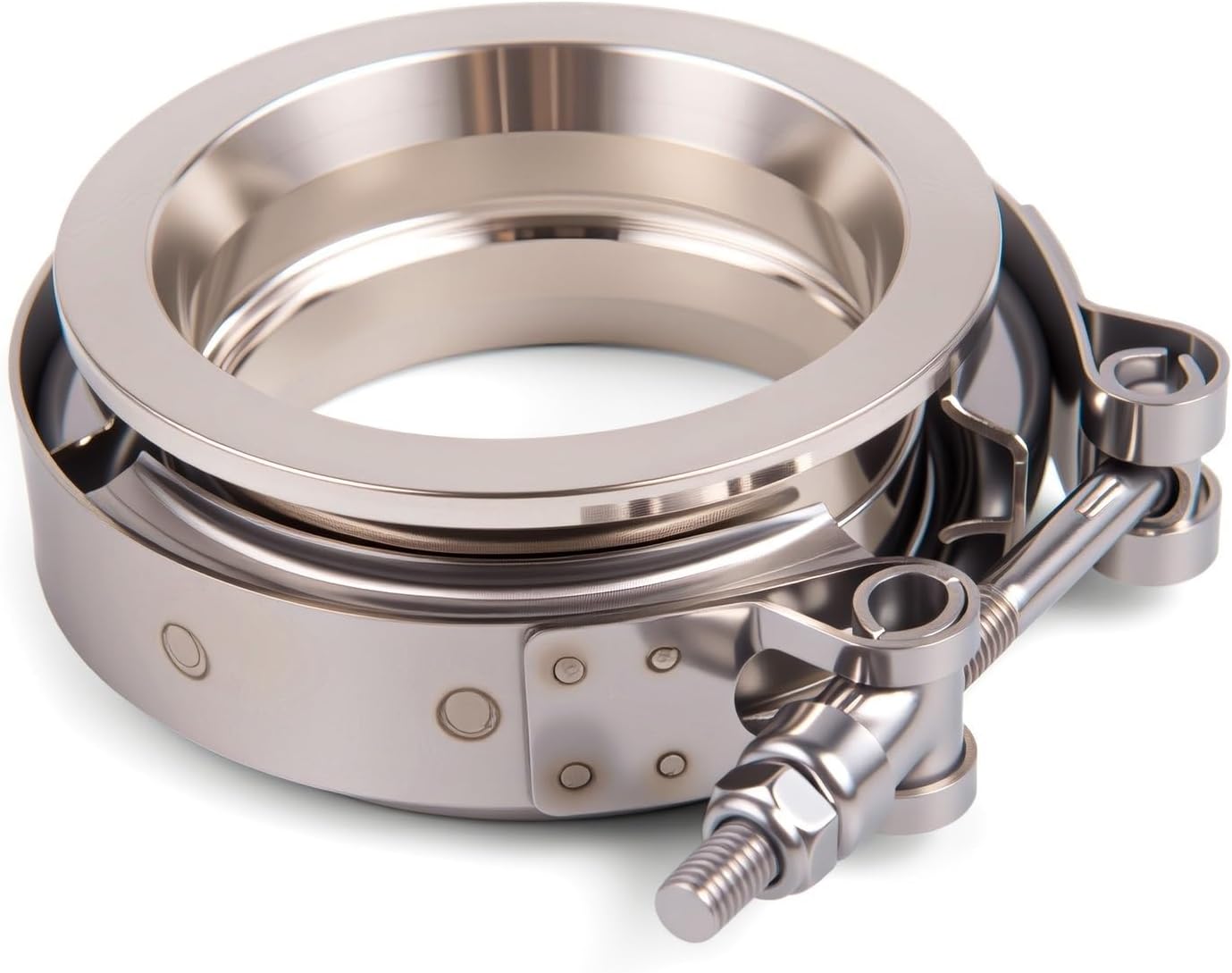 Universal 2-4 inch V-band Clamp 3 Inch V-band 4 Inch Exhaust Flange 76mm Exhaust Vband V Clamps Kits(2.0 inch)