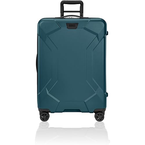 Briggs & Riley 27" Medium Trunk Spinner - Checked Luggage for Travel, Suitcases with Wheels, Hardside Rolling Bag for Men & Women, Self-Repairing Zipper - Torq Collection, Ocean