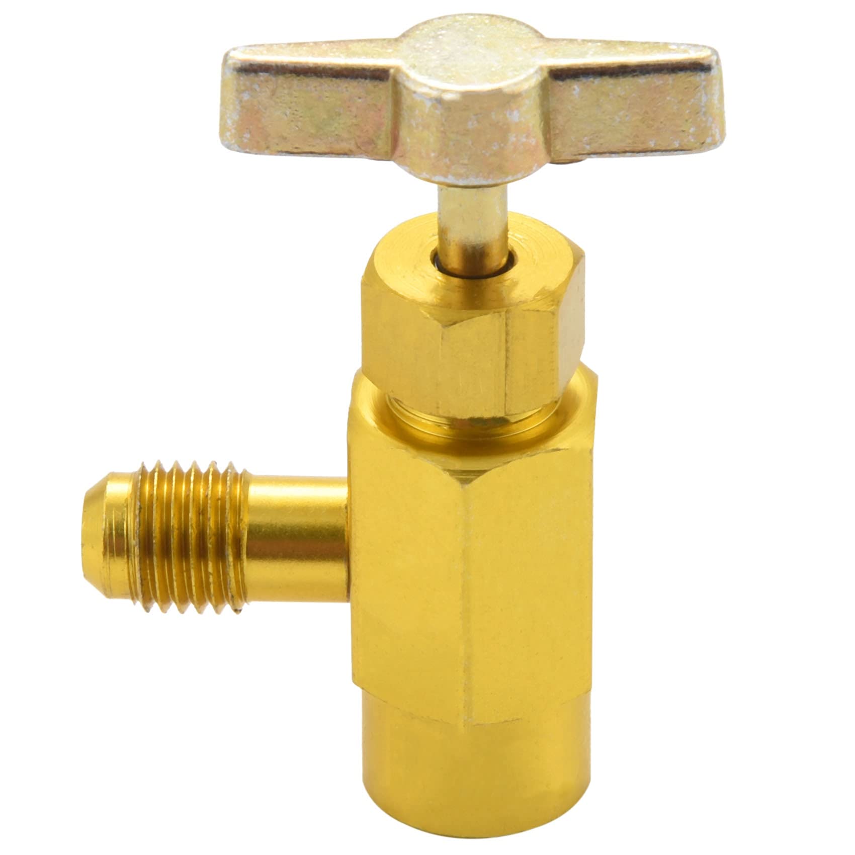 Muuoeou 1/4 Sae M14 Thread Adapter R-134A Automotive Conditioner Refrigerant Can Dispensing Bottle Tap Opener Valve
