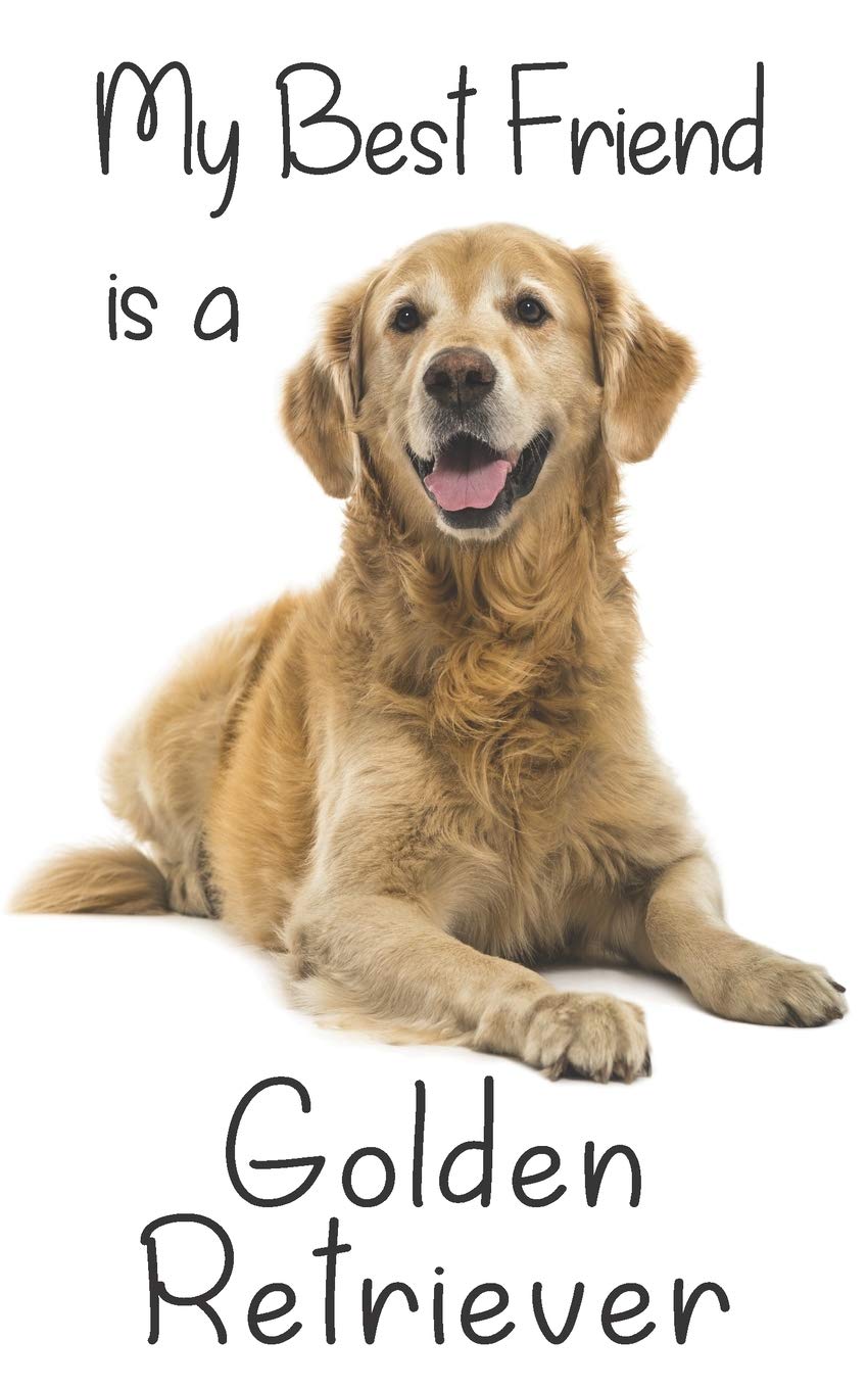 My best Friend is a Golden Retriever: 8” x 5” Blank lined Journal Notebook 120 College Ruled Pages