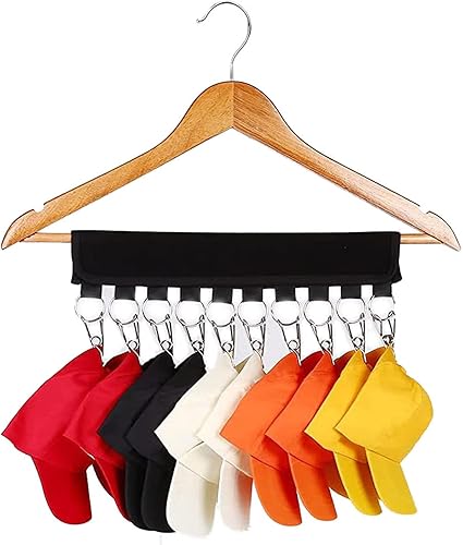 AOPANDA Organizador de sombreros para gorras de béisbol, soporte organizador de sombreros para percha y armario de habitación, percheros para gorras