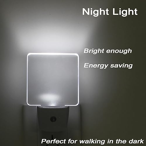 Miniatura 2 de Paquete de 2 luces LED de noche con enchufe de 0.5 W con sensor de atardecer a amanecer, luz diurna blanca fría