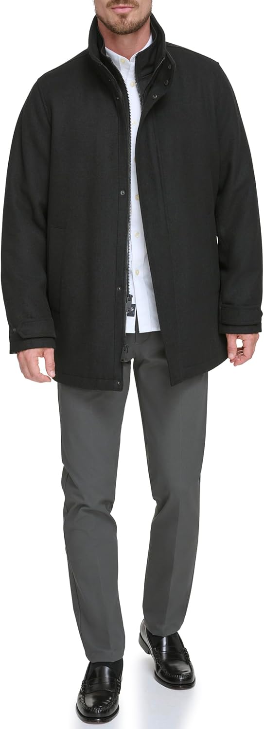 Men's Black Melton Coat: A Classic Cold-Weather Look