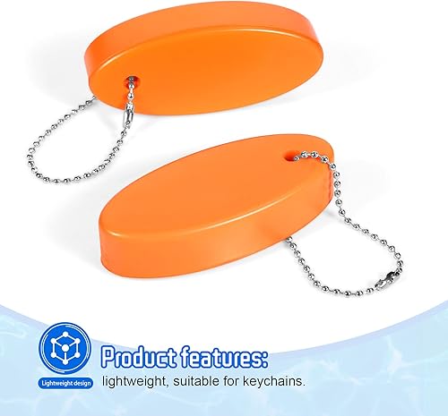 Miniatura 9 de Llavero flotante de espuma oval flotador llavero llavero de espuma flotante para navegación, pesca, vela y deportes al aire libre