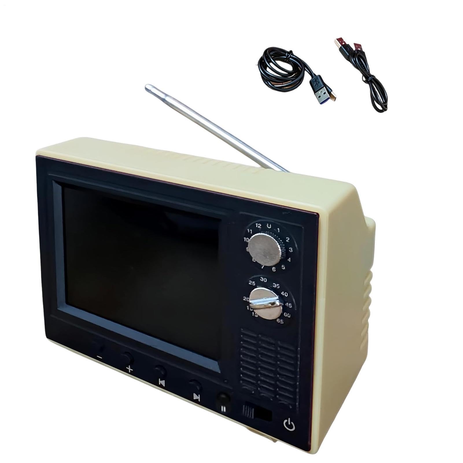 TV De Juguete Juguete Retro con Pantalla Pequeña 720p y 8 GB Memoria