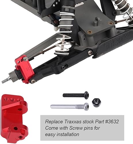 Miniatura 9 de HobbyPark Bloques de ruedas de aleación de aluminio para RC 110 Traxxas 2WD Slash, Stampede, Rustler, Nitro Slash, reemplaza la parte 3632 (verde)