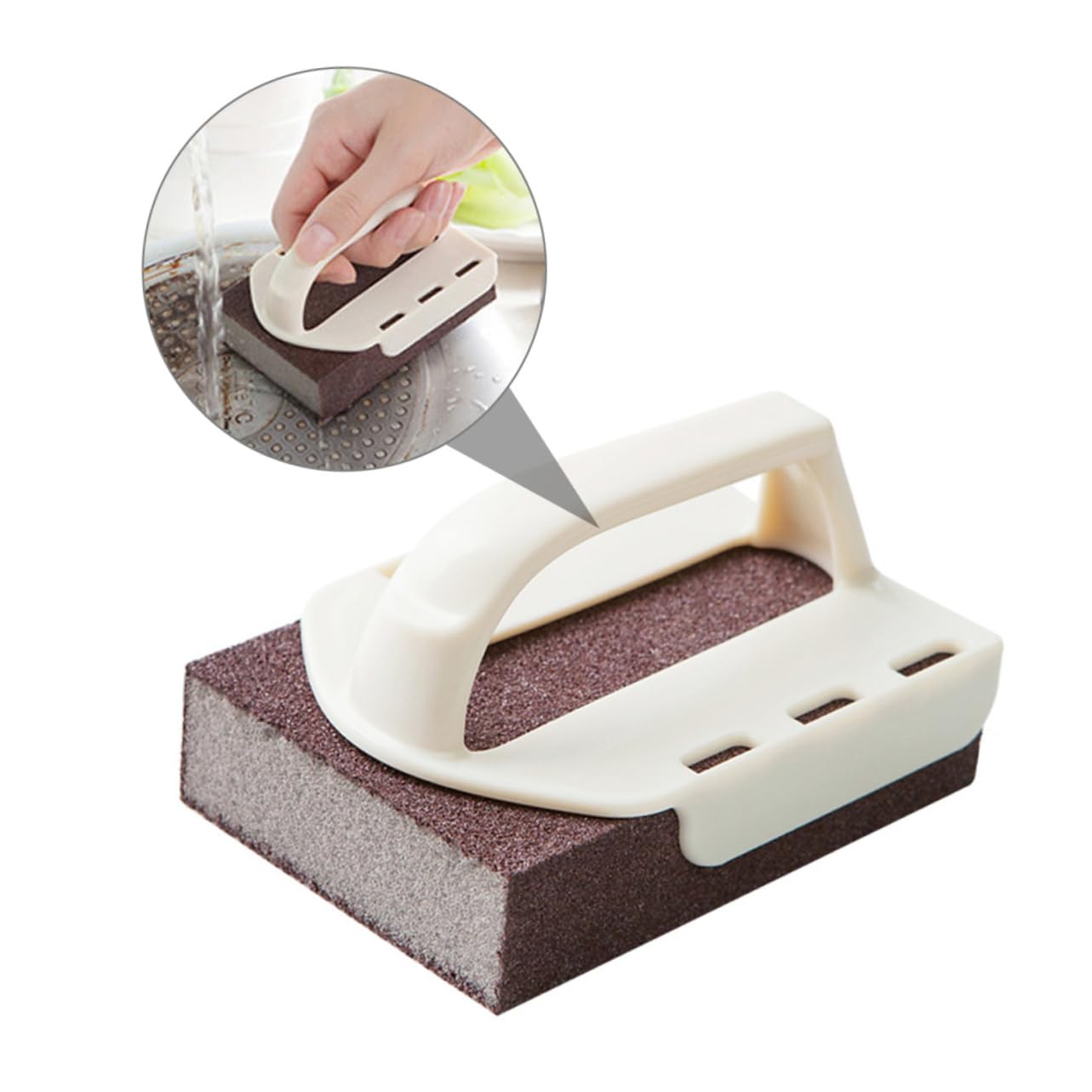 Didiseaon 3 Set Di Spugne Abrasive Tamponi Abrasivi Spugne Per Lavastoviglie Spugne Per La Pulizia Della Cucina Spugne Antigraffio Blocco Abrasivo Spazzola Con Impugnatura Comoda 5 Pezzi*3