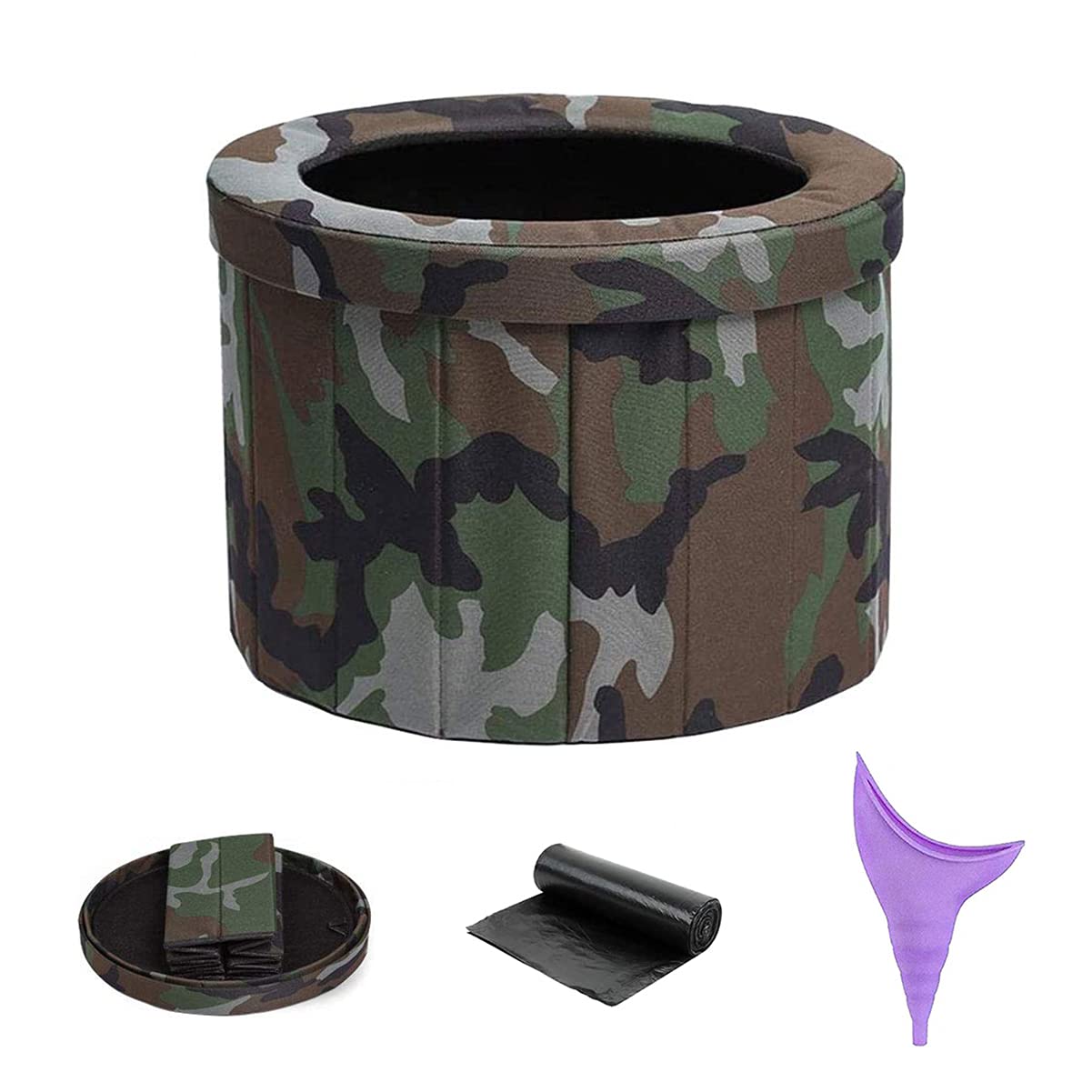 Inodoro Portátil Plegable para Camping, WC Camping Plegable, Asiento De Inodoro con Orinal De Viaje Plegable, Inodoro De Coche Inodoro De Viaje para Acampar Senderismo Viajes Largos Viajes